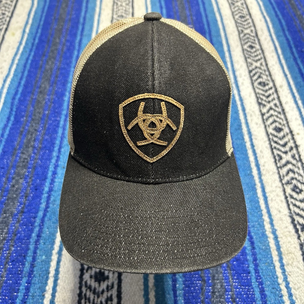 Ariat Mens Denim Cork shield cap snapback